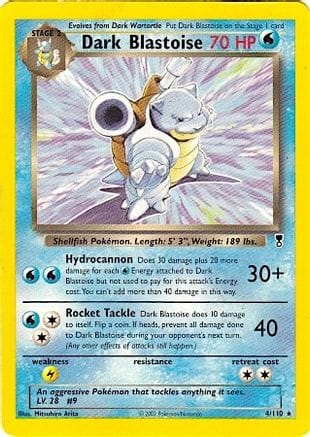 'Pokemon - 'Dark Blastoise 004/110  Deck Exclusives - Rare