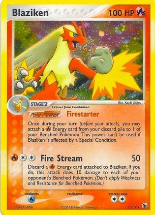 'Pokemon - 'Blaziken (Holo) 003  - Holofoil EX Battle Stadium - Holo Rare