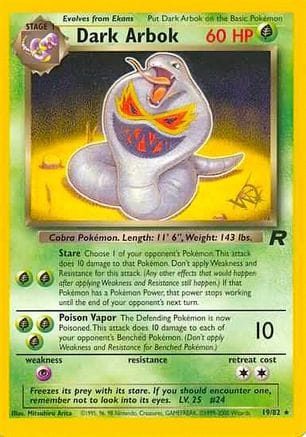 'Pokemon - 'Dark Arbok [W Stamped] 019/82  WoTC Promo - Promo