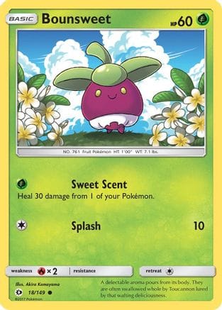 'Pokemon - 'Bounsweet 018/149  SM Base Set - Common