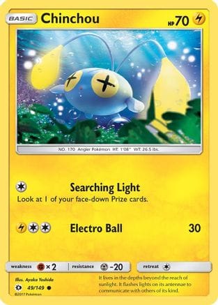 'Pokemon - 'Chinchou 049/149  SM Base Set - Common