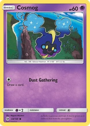'Pokemon - 'Cosmog 064/149  - Reverse Holofoil SM Base Set - Common