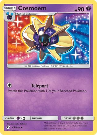 'Pokemon - 'Cosmoem 065/149  - Reverse Holofoil SM Base Set - Rare