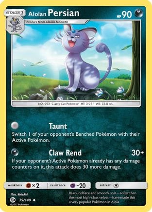 'Pokemon - 'Alolan Persian 079/149  SM Base Set - Uncommon