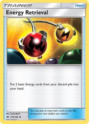 'Pokemon - 'Energy Retrieval 116/149  SM Base Set - Uncommon