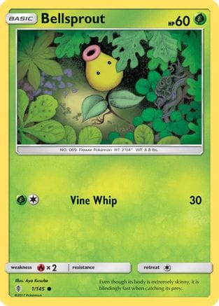'Pokemon - 'Bellsprout 001/145  SM  Guardians Rising - Common