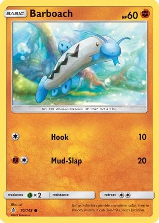 'Pokemon - 'Barboach 070  - Reverse Holofoil SM  Guardians Rising - Common