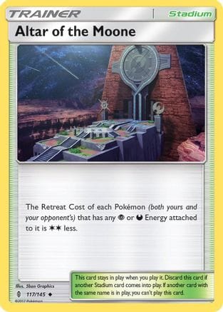 'Pokemon - 'Altar of the Moone 117/145  SM  Guardians Rising - Uncommon