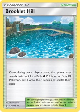 'Pokemon - 'Brooklet Hill 120/145  SM  Guardians Rising - Uncommon
