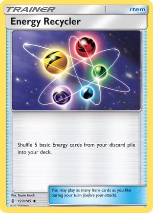 'Pokemon - 'Energy Recycler 123/145  - Reverse Holofoil SM  Guardians Rising - Uncommon