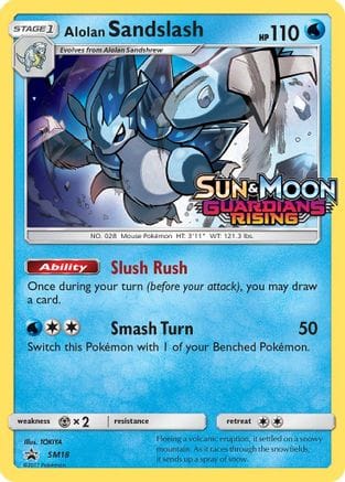 'Pokemon - 'Alolan Sandslash SM18  - Holofoil SM Promos - Promo