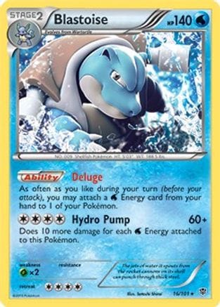 'Pokemon - 'Blastoise 016/101  Deck Exclusives - Rare