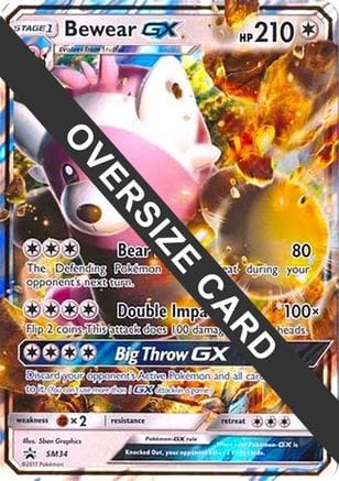 'Pokemon - 'Bewear GX SM34  - Holofoil Jumbo Cards - Promo