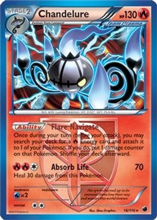 'Pokemon - 'Chandelure 016/116  Deck Exclusives - Rare