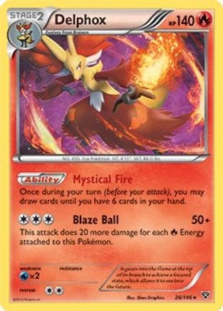 'Pokemon - 'Delphox 026/146  Deck Exclusives - Rare