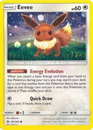 'Pokemon - 'Eevee 101/149  - Holofoil Miscellaneous Cards & Products - Promo