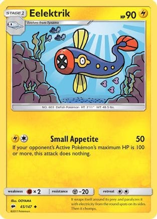'Pokemon - 'Eelektrik 045  SM  Burning Shadows - Uncommon