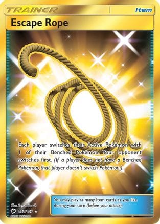 'Pokemon - 'Escape Rope (Secret) 163/147  - Holofoil SM  Burning Shadows - Secret Rare