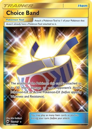'Pokemon - 'Choice Band (Secret) 162/147  - Holofoil SM  Burning Shadows - Secret Rare