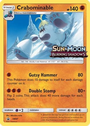 'Pokemon - 'Crabominable SM47  - Holofoil SM Promos - Promo
