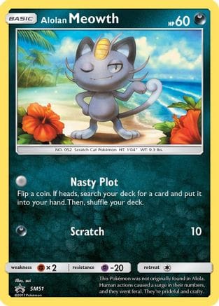 'Pokemon - 'Alolan Meowth SM51  SM Promos - Promo