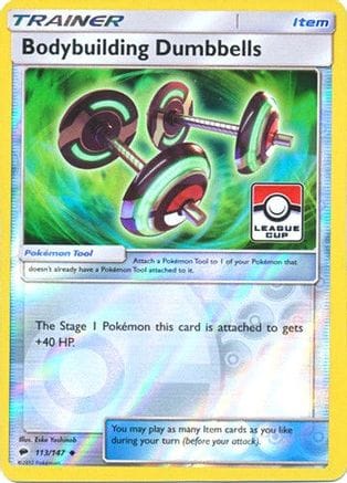 'Pokemon - 'Bodybuilding Dumbbells 113/147  - Reverse Holofoil League & Championship Cards - Promo