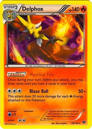 'Pokemon - 'Delphox 026/146  - Holofoil Blister Exclusives - Promo