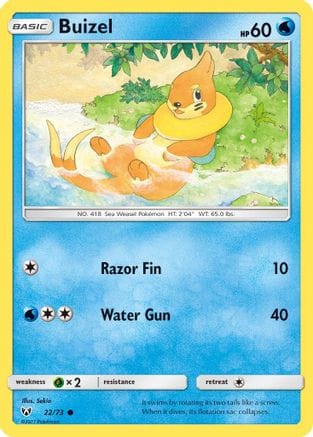 'Pokemon - 'Buizel 022/73  Shining Legends - Common