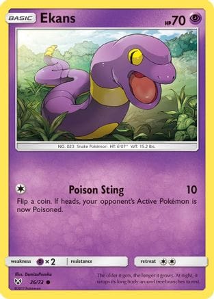 'Pokemon - 'Ekans 036/73  Shining Legends - Common