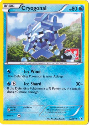 'Pokemon - 'Cryogonal 032/101  - Reverse Holofoil League & Championship Cards - Promo
