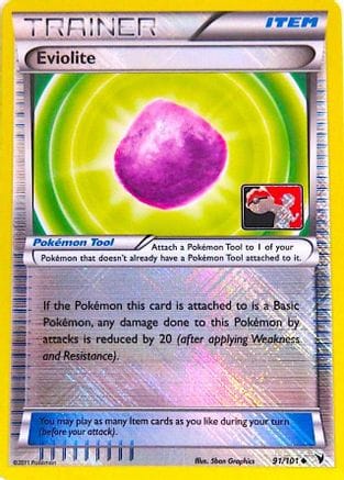 'Pokemon - 'Eviolite 091/101  - Reverse Holofoil League & Championship Cards - Promo