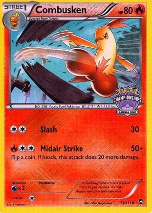 'Pokemon - 'Combusken 013/111  - Reverse Holofoil League & Championship Cards - Promo