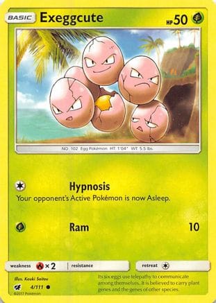 'Pokemon - 'Exeggcute 004/111  SM  Crimson Invasion - Common