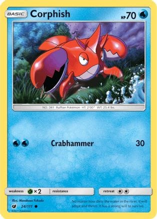 'Pokemon - 'Corphish 024  SM  Crimson Invasion - Common