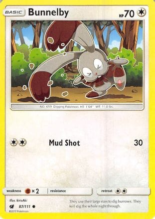 'Pokemon - 'Bunnelby 087  SM  Crimson Invasion - Common