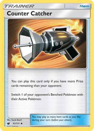 'Pokemon - 'Counter Catcher 091/111  - Reverse Holofoil SM  Crimson Invasion - Uncommon