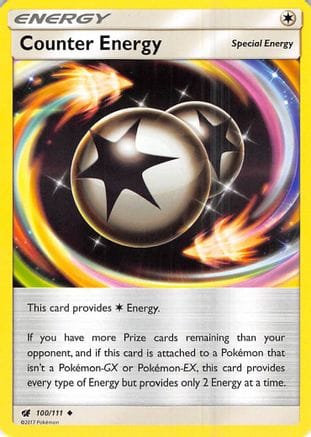 'Pokemon - 'Counter Energy 100/111  SM  Crimson Invasion - Uncommon