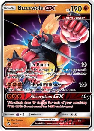 'Pokemon - 'Buzzwole GX SM69  - Holofoil SM Promos - Promo