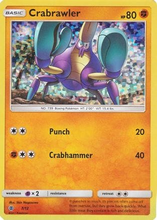 'Pokemon - 'Crabrawler 007/12  - Holofoil McDonalds Promos 2017 - Promo