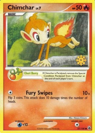 'Pokemon - 'Chimchar 057/100  Countdown Calendar Promos - Promo