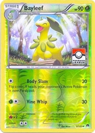'Pokemon - 'Bayleef 002/122  - Reverse Holofoil League & Championship Cards - Promo