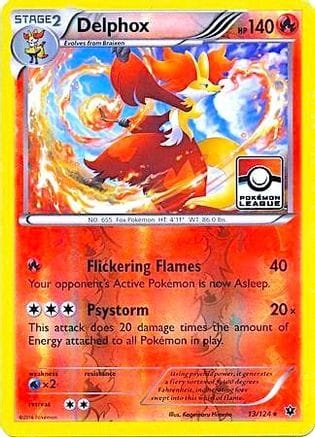 'Pokemon - 'Delphox 013/124  - Reverse Holofoil League & Championship Cards - Promo