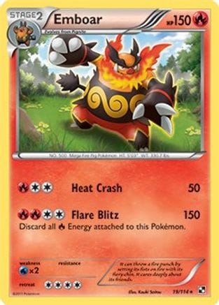 'Pokemon - 'Emboar 019/114  Deck Exclusives - Rare