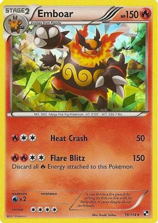'Pokemon - 'Emboar 019/114  - Holofoil Deck Exclusives - Holo Rare