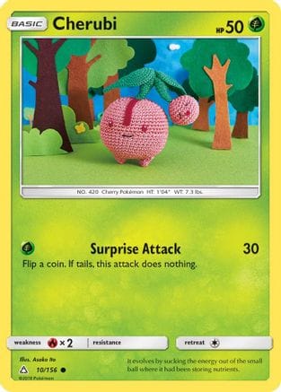 'Pokemon - 'Cherubi 010/156  SM  Ultra Prism - Common