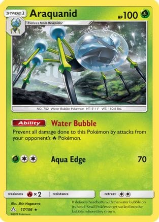 'Pokemon - 'Araquanid 017  SM  Ultra Prism - Rare