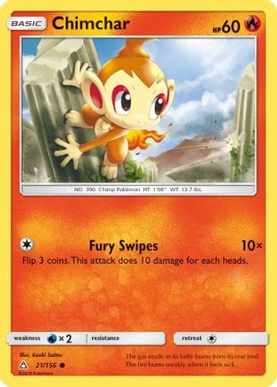 'Pokemon - 'Chimchar (21) 021  SM  Ultra Prism - Common
