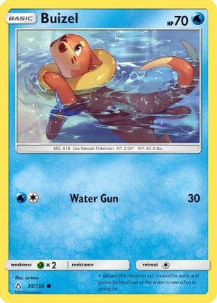 'Pokemon - 'Buizel 035/156  SM  Ultra Prism - Common