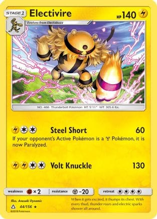 'Pokemon - 'Electivire 044  SM  Ultra Prism - Rare