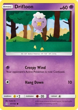 'Pokemon - 'Drifloon 051/156  SM  Ultra Prism - Common